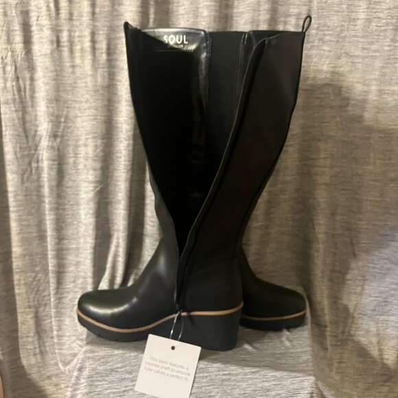 NATURALIZER SOUL (WIDE CALF) 'ADRIAN' Knee-High Leather Boot w/Zipper - Picture 2 of 4